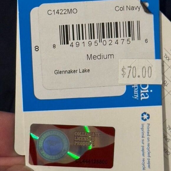 NWT Columbia Glennaker Lake Rain Jacket, Virginia Cavaliers UVA Sportswear - Picture 12 of 13